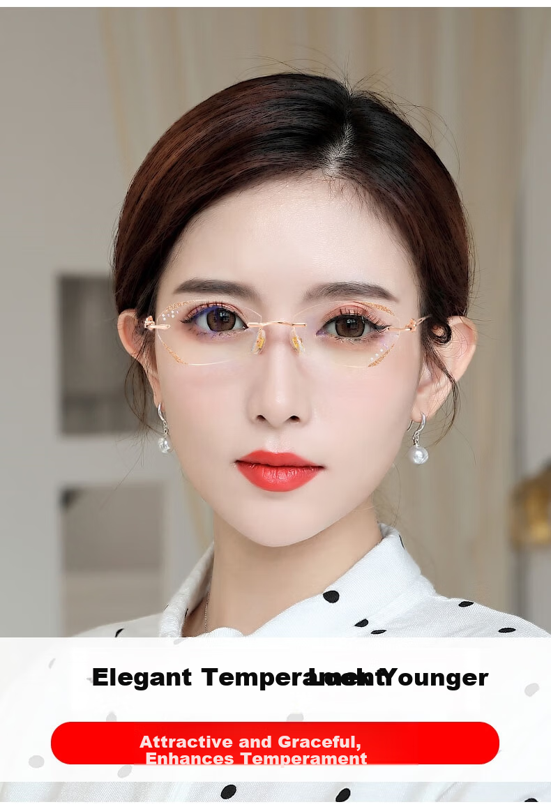 Chuangguo Japanese Imported Reading Glasses for Women High-Definition Blue Light Blocking Authentic Premium Brand JD Self-Operated Famous Brand 6