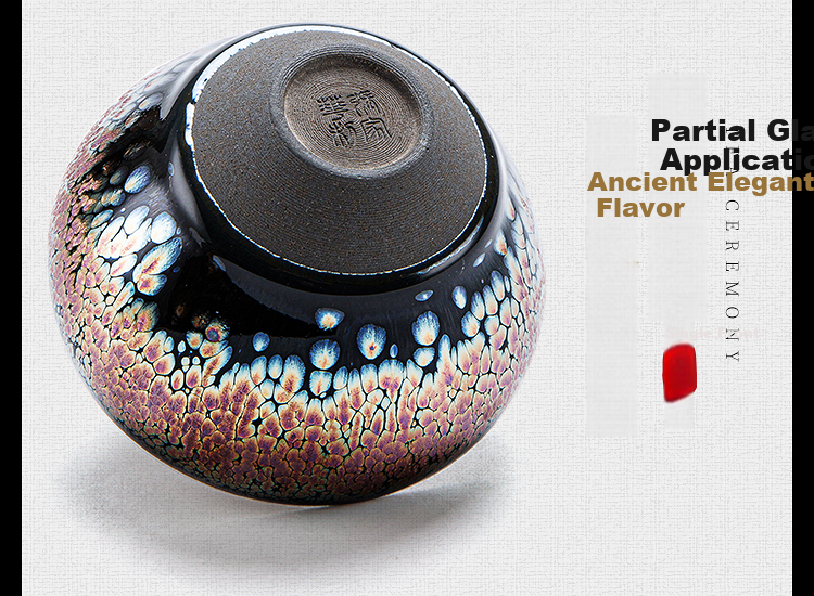 Danyi Jian Zhan Tea Cup Golden Oil Drop Iron Body Glazed Tea Cup Master Cup Single Tasting Cup Gift Box Set 9