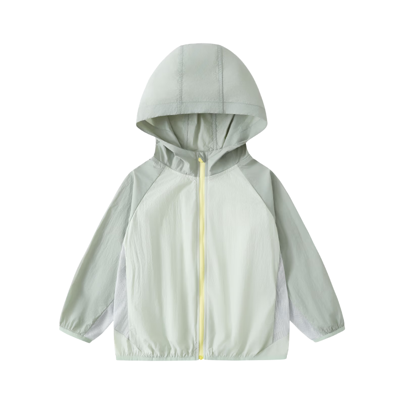 Cotton Summer Kids Sun Protection Jacket Cooling UPF50+ Original Yarn Lightweight Breathable Sunproof Coat Green 120