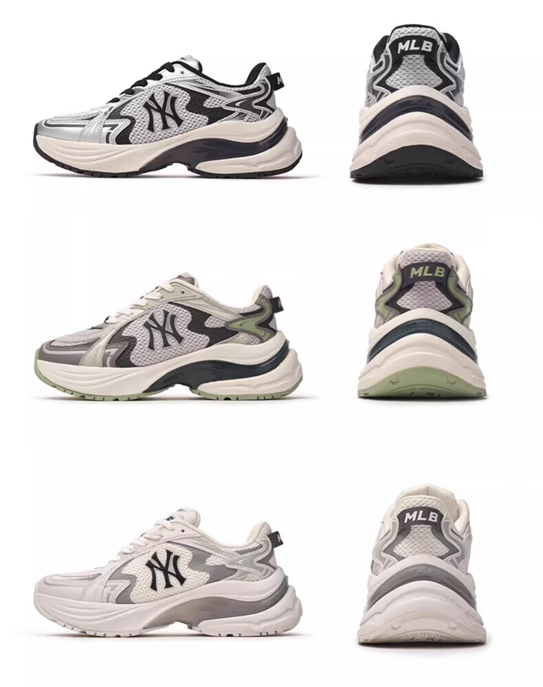 MLB Unisex Retro Patchwork Height-Increasing Wanderer Dad Sneakers 26 Spring New 3ARNCR26N-50OWS-255 4