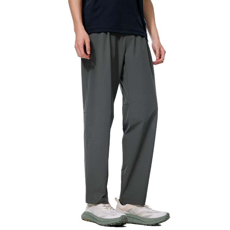 CAMEL Quick-Dry Men's Sports Pants Ice Cooling Sun Protection Straight Woven Casual Trousers C16BA6L6060 Morning Mist Gray XL