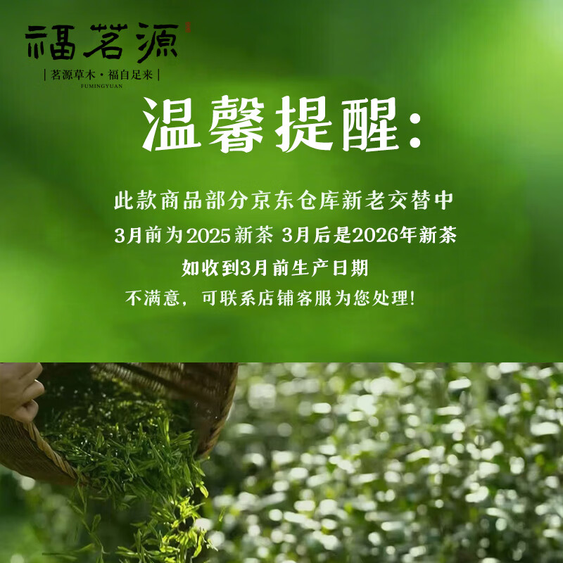福茗源雀舌绿茶 明前2026新茶嫩芽湄潭高山春茶叶自己喝口粮茶袋装250g