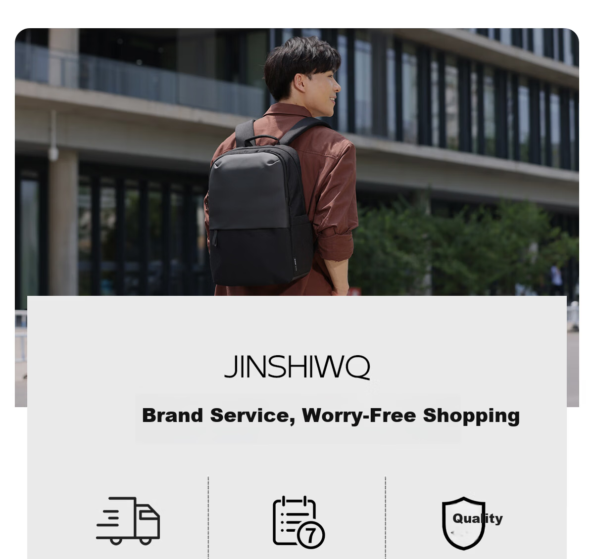JINSHIWQ Laptop Backpack, Women's Large Capacity 16-Inch Notebook Bag, Fashionable Commuter Schoolbag, Travel Business Trip Bag 1