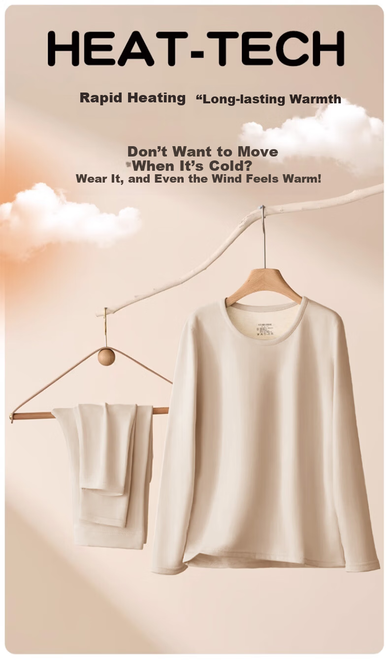BOPRUIEY Women's Thermal Underwear Set Wool Silk 7A Antibacterial Mite-Resistant Autumn Top and Bottom Base Layer Light Green 12