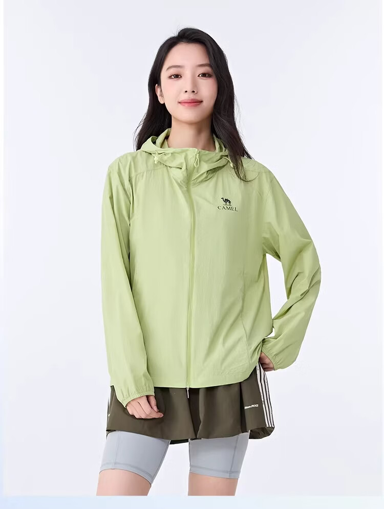 CAMEL Original Yarn Dry and Wet State Sun Protection Jacket for Women Slim Fit 2026 Spring Summer New Cool Breathable Water-Repellent Jacket for Men 0007 16