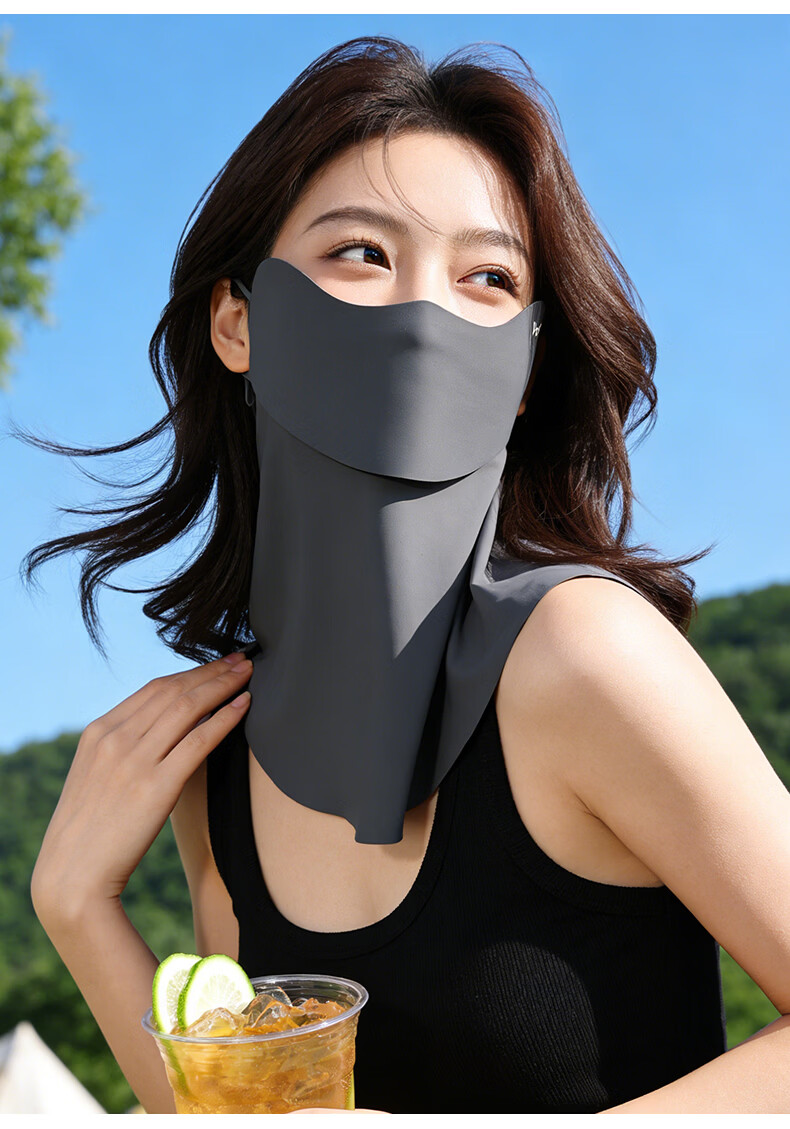 Miiow Women's Outdoor UV Protection Sun Mask High-Value 2026 Drinkable Summer Sunshade Cycling Face Cover 7