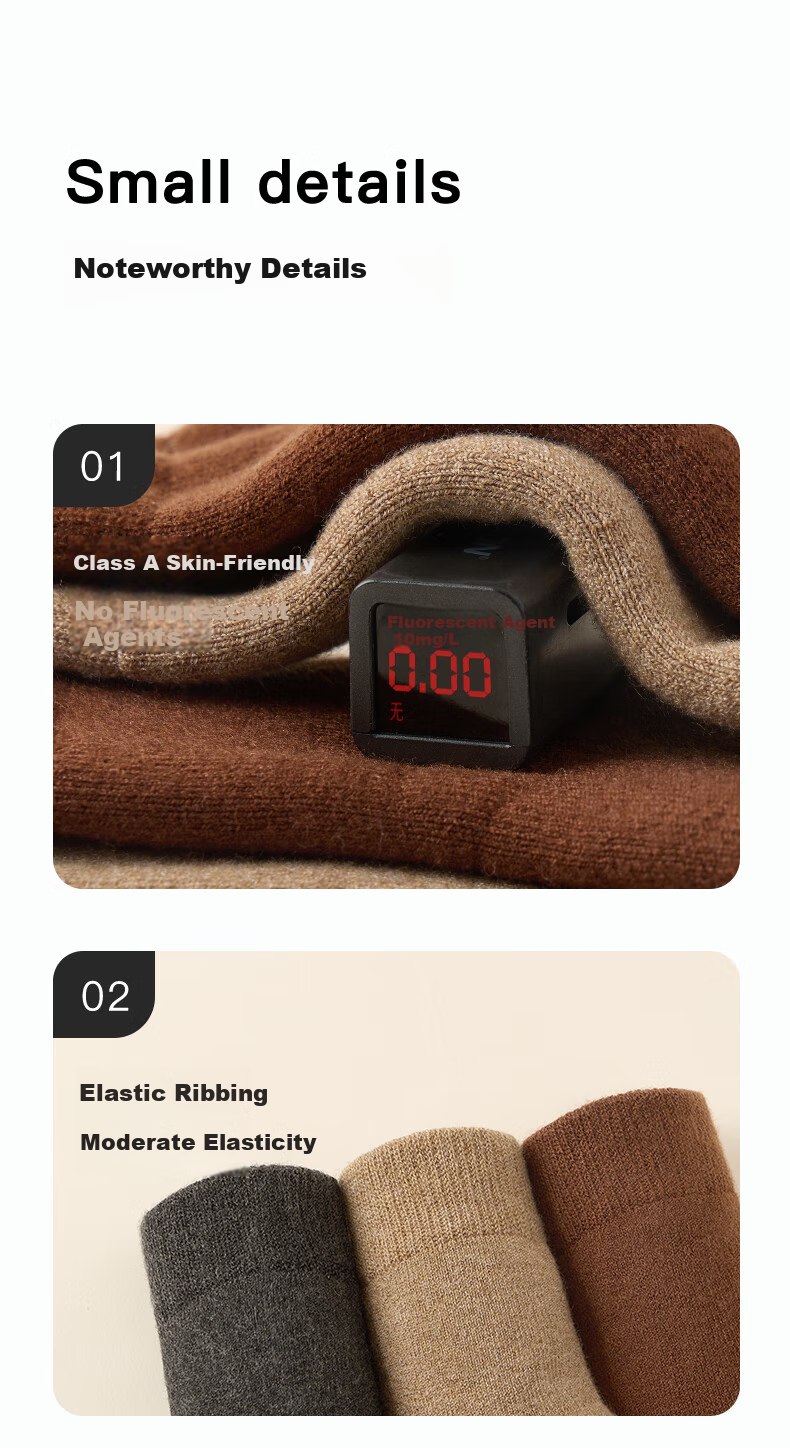Nido Bear Children's Wool Socks Autumn Winter Warm Baby Mid-Calf Wool Socks Sheep Wool Socks for Kids 9