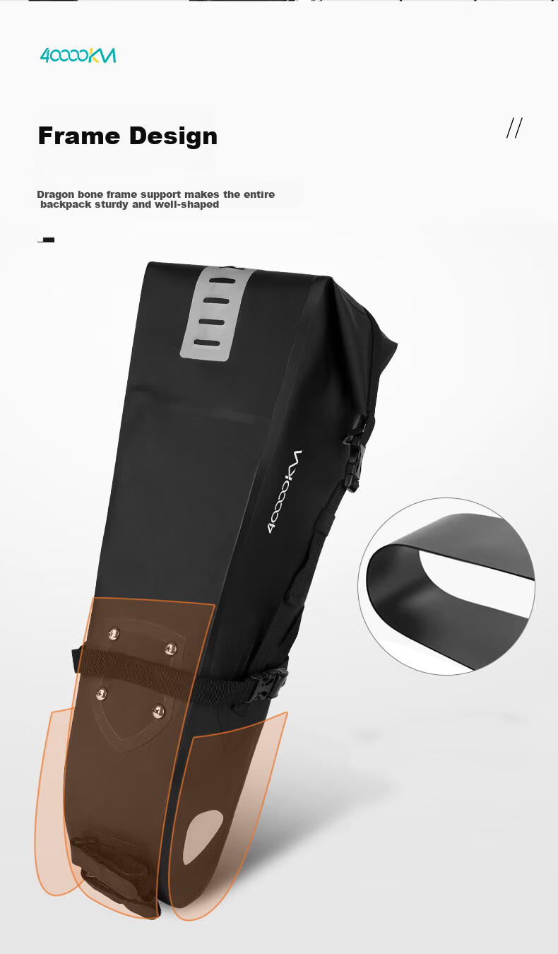 40,000km Bicycle Tail Bag Multifunctional Large Capacity Waterproof Saddle Rear Bag 6