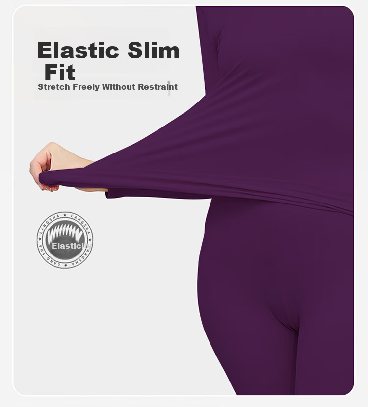 Bingxue Kapok Women's Modal Cotton Seamless 7A Antibacterial Thin Thermal Underwear Set Autumn Winter Base Layer Knitwear 9