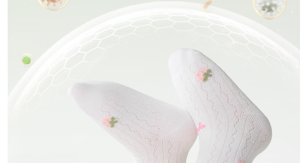 Betis Children's Socks 0-1 Year Summer Thin Breathable Baby Girl Mid-Calf Soft Lace Princess Socks 14