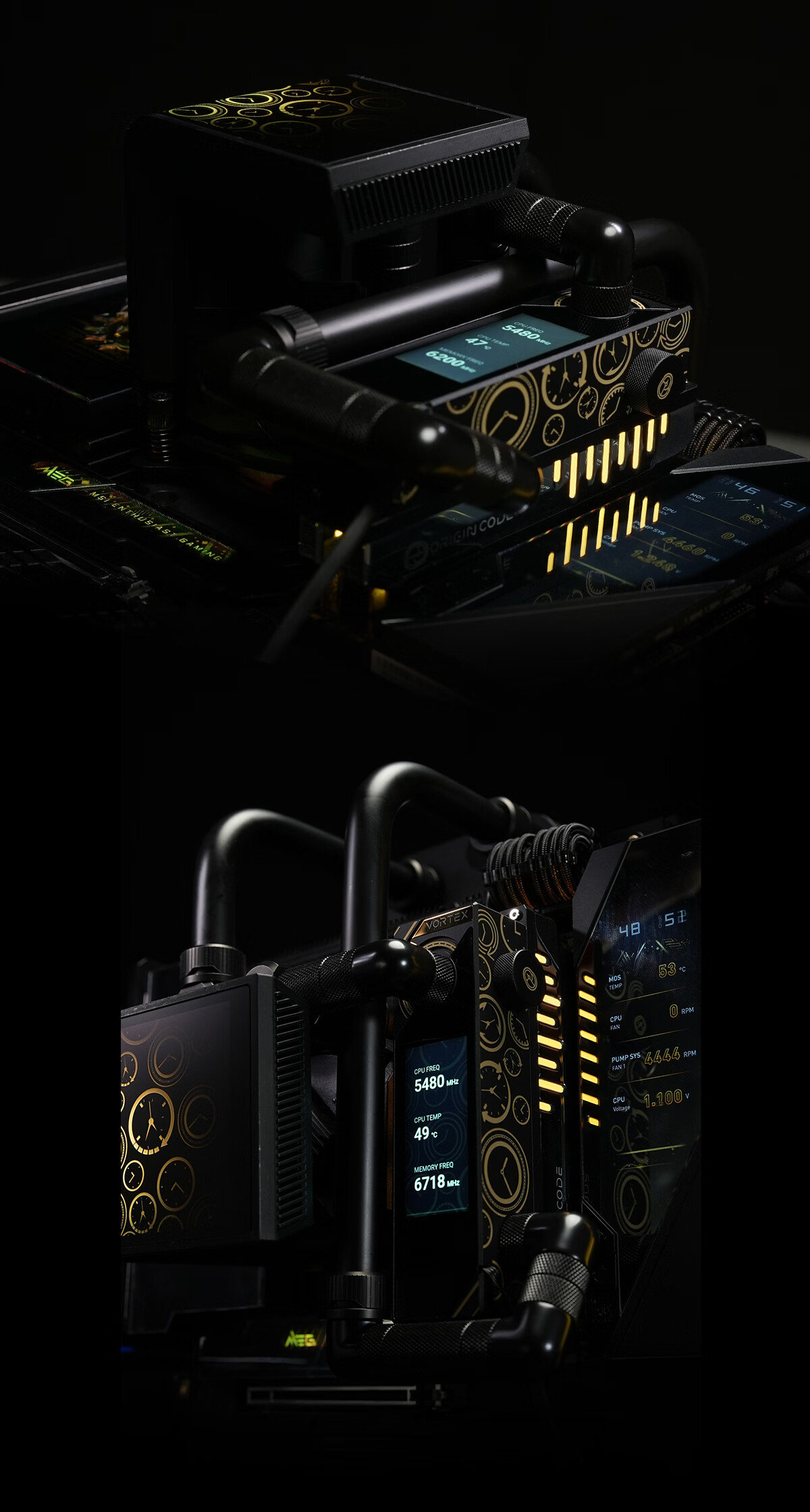 OC LAB Desktop Memory VORTEX Dedicated Split Water Tube LCD Screen Water Cooling Kit (Compatible with Origin Code VORTEX Series Memory) 4