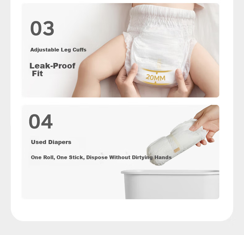 Babycare Camellia Pull-Up Diapers XL23pcs*2 (12-17kg) Baby Infant Diapers Box Pack 20