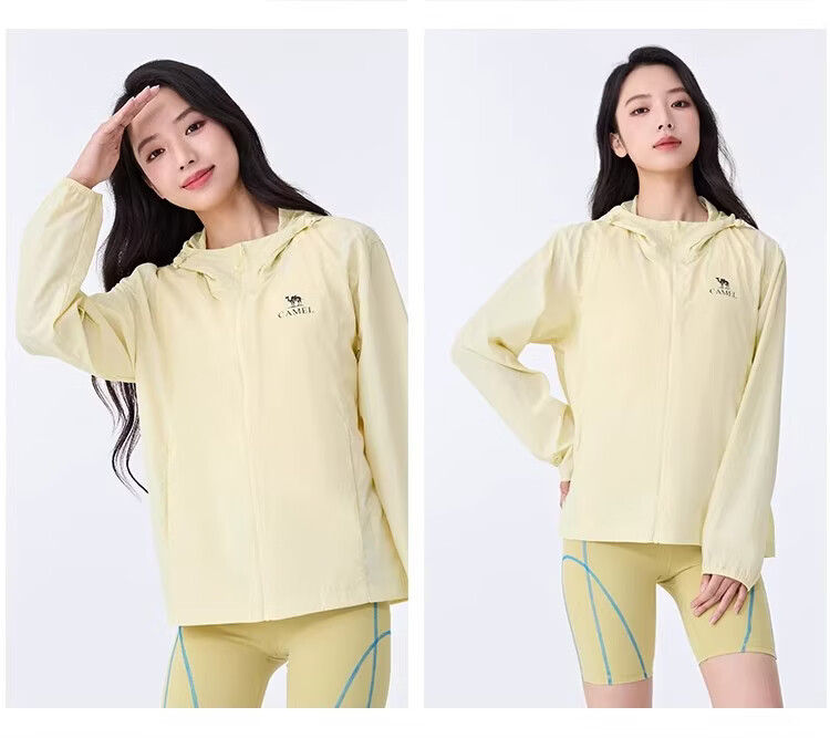 CAMEL Original Yarn Dry and Wet State Sun Protection Jacket for Women Slim Fit 2026 Spring Summer New Cool Breathable Water-Repellent Jacket for Men 0007 11