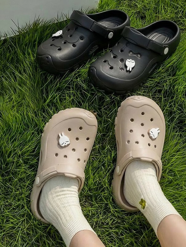 MashiMaro EVA Unisex Couple Beach Sandals Hole Shoes Closed-Toe Slippers Outdoor Wear 3