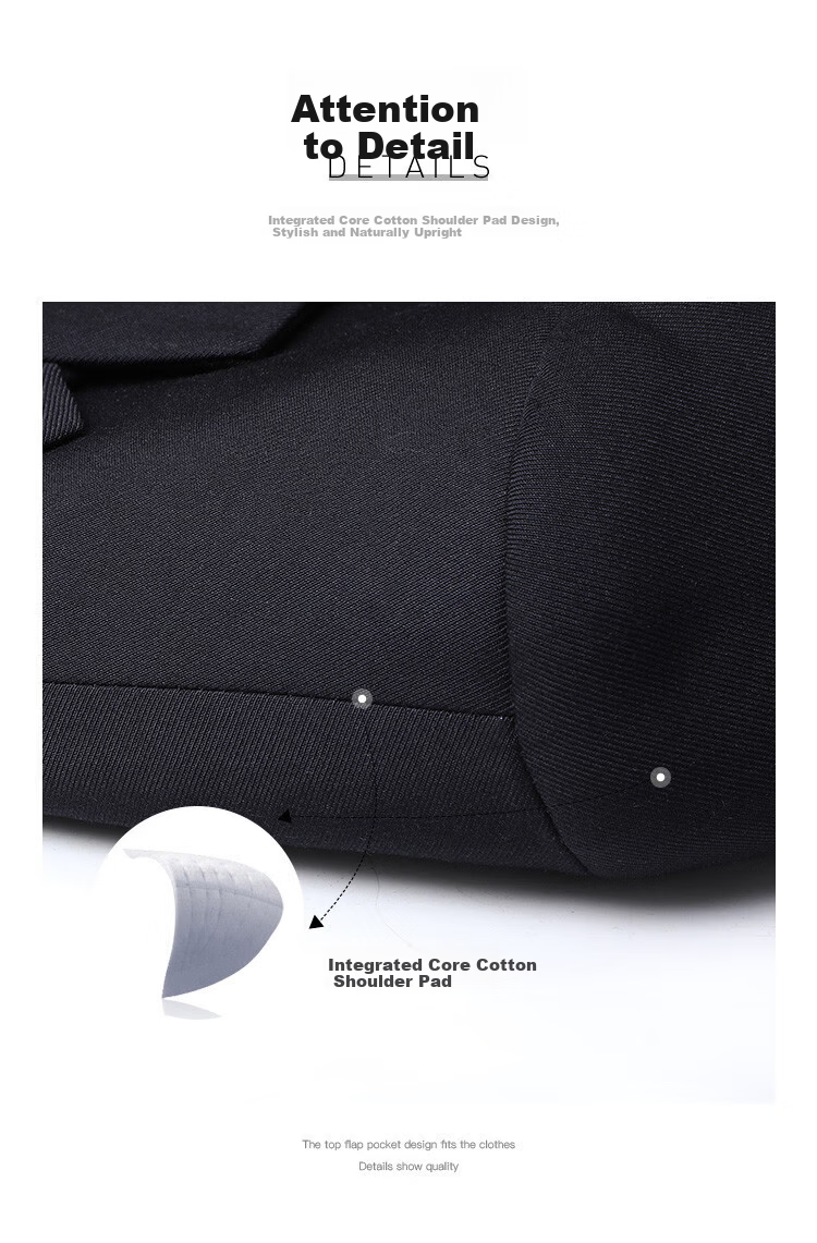 ROMON Men's Business Suit Slim Fit Groom Tuxedo Best Man Wedding Suit 4