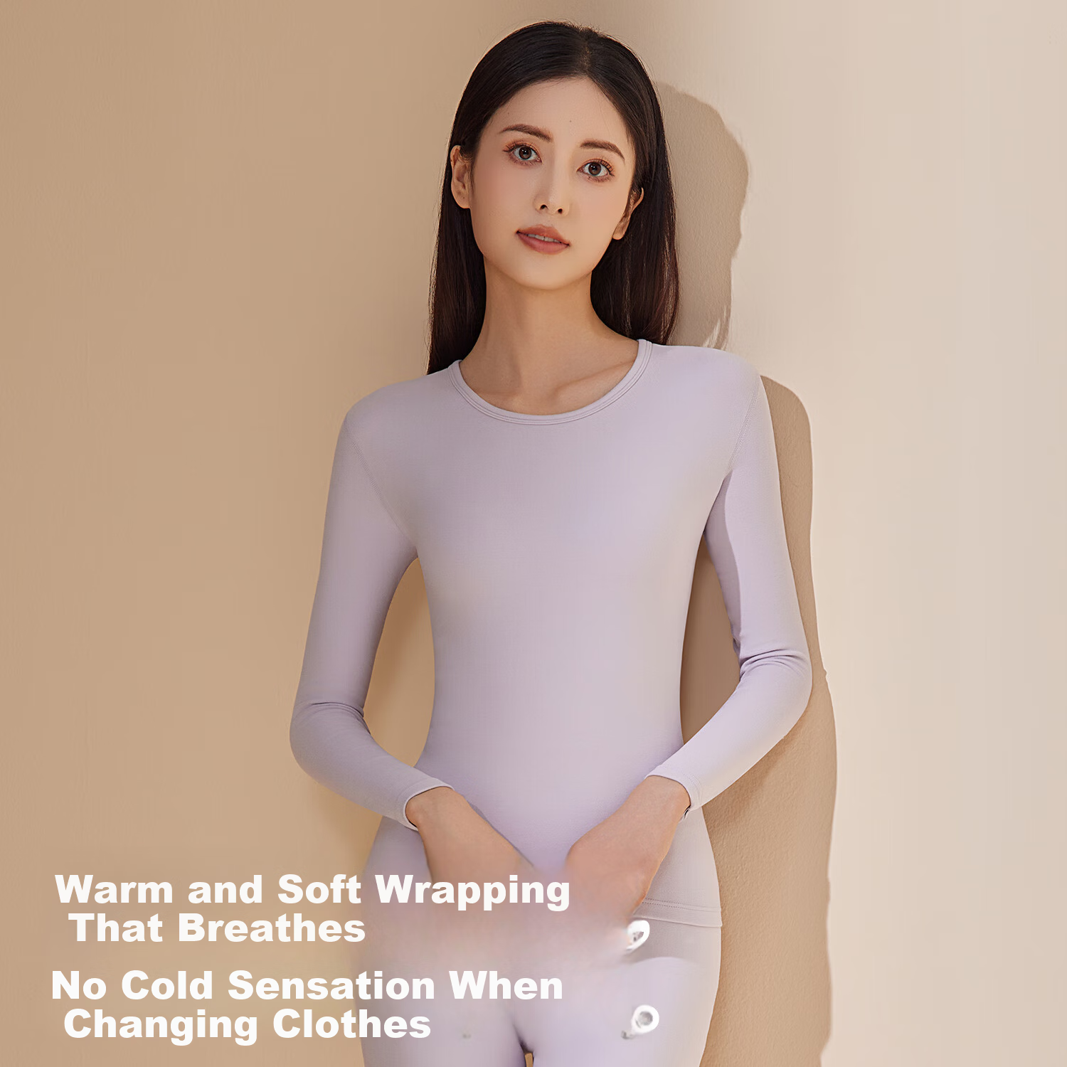 Urban Beauty Women's Thermal Underwear Set 2025 Autumn Winter New Fleece Lined Thickened Down Protein Moisturizing Base Layer Top and Pants