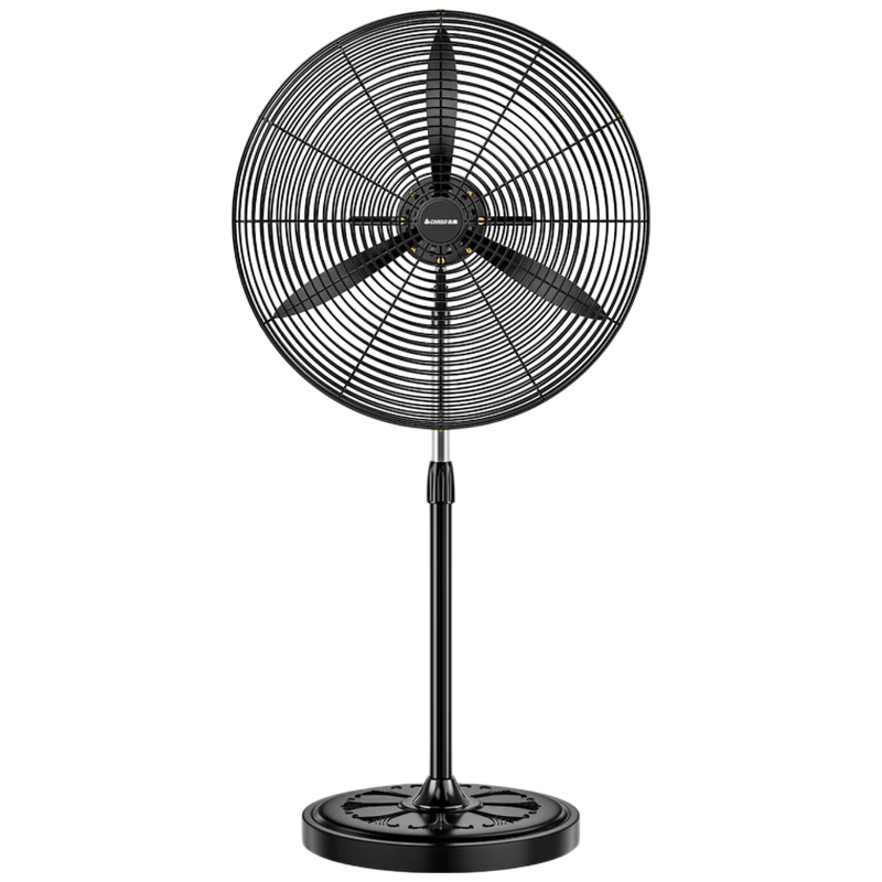 CHIGO 650 Industrial Pedestal Fan Aluminum Blades Button Control Oscillating High Power Strong Wind Commercial Factory Workshop Electric Fan Copper Core Motor Reinforced Mesh Bullhorn Fan