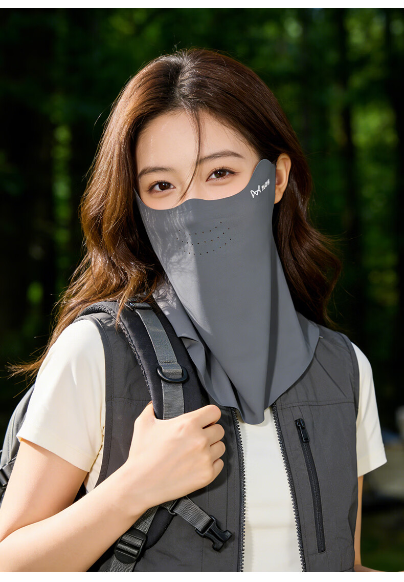 Miiow Summer Sun Protection Face Mask for Women Outdoor Breathable Cycling Neck Gaiter UV Protection Ear-Hook Face Cover 11