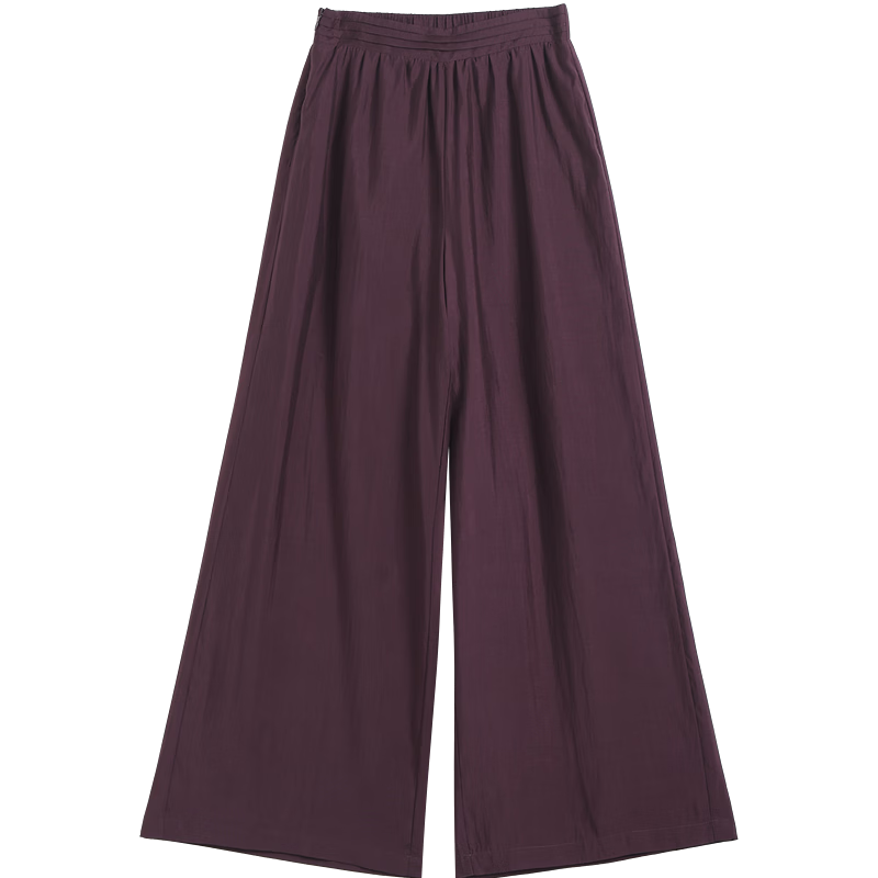 Demana [Refreshing Lyocell] Summer Minimalist White Moonlight Multi-Layer Pleated Flowing Slimming Wide-Leg Casual Pants for Women Premium