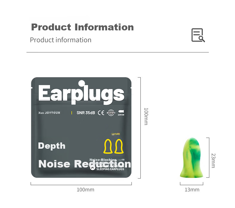 JiaTu Sleep Earplugs Noise Reduction Anti-Snoring Comfortable Soundproof Earplugs for Sleeping Study with Storage Box, 5 Pairs 2