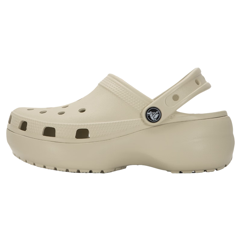 CROCS Women's Shoes, Thick-Soled Cloud Hole Shoes, Outdoor Casual Fashion Slip-On Beach Sandals, 206750-2Y2, Size 39-40