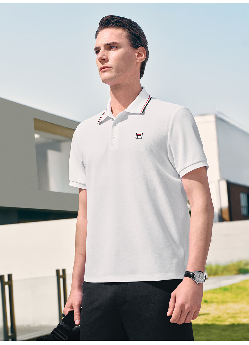 FILA Official Men's Knitted Short Sleeve Polo Shirt 2026 Summer Casual Comfortable Cooling Top 18