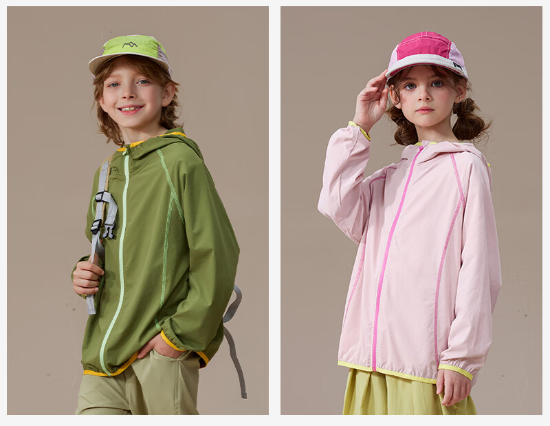 Mianzhi Kids Cooling Sun Protection Jacket UPF50+ Summer Lightweight Original Yarn UV Protection Skin Jacket Pink 160 9