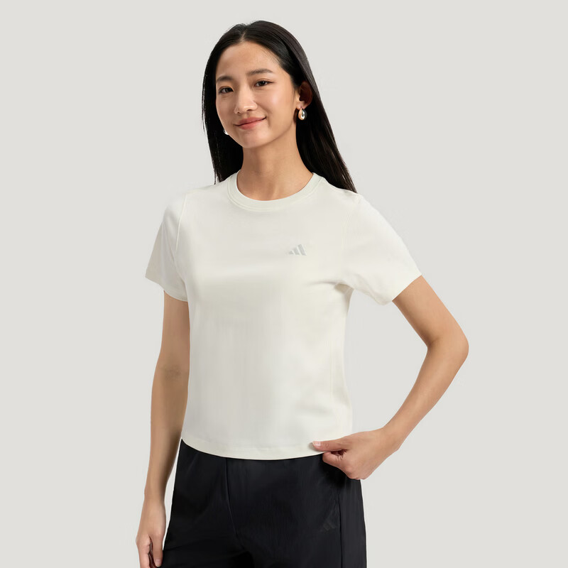 Adidas Women's Sports Style FAV TEE3 Short Sleeve T-Shirt KS5323 White L 2