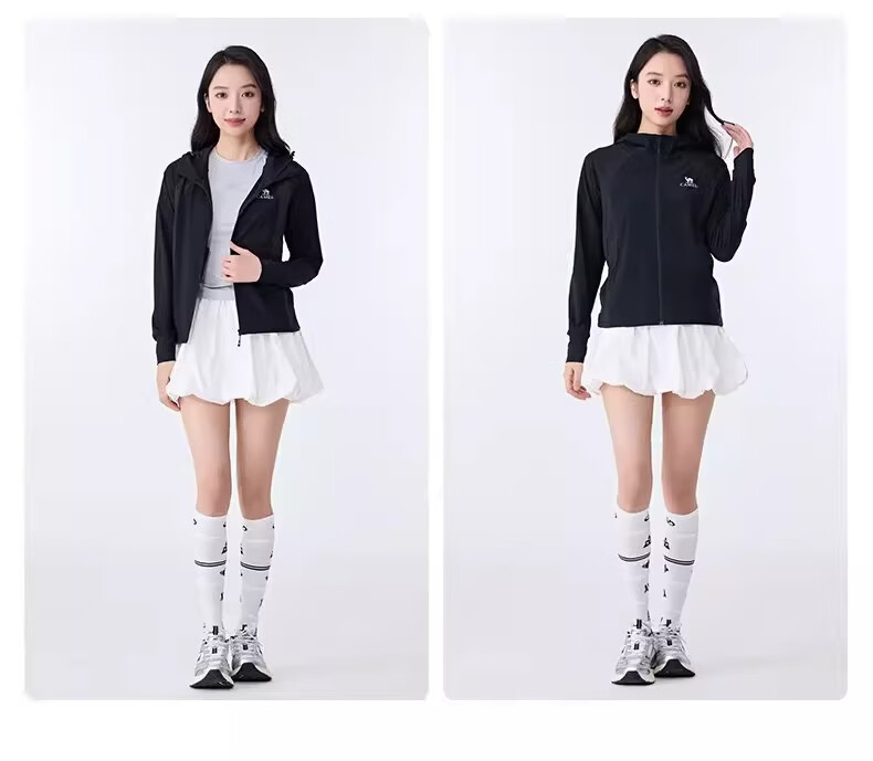 CAMEL Original Yarn Sun Protection Cooling Slim Fit Women's Knit Jacket 26 Spring Summer New Moisture-Wicking Quick-Dry Breathable 8010 19