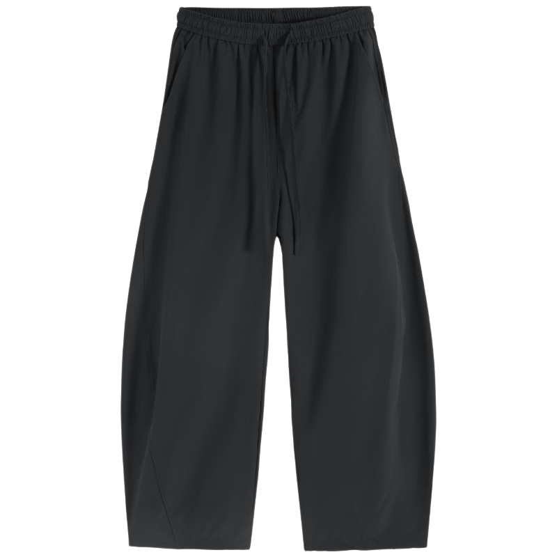 ICH MODE Women's American Style Straight White Pants Summer Loose Popular Cargo Pants Sports Pants Wide Leg Casual Pants Black XL