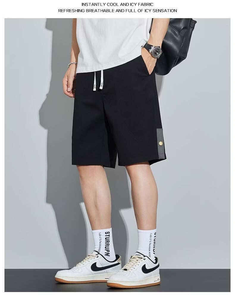 Mark Fairwhale Men's Summer Casual Lightweight Breathable Five-Point Shorts Versatile Outdoor Sports Pants Gray XL 11