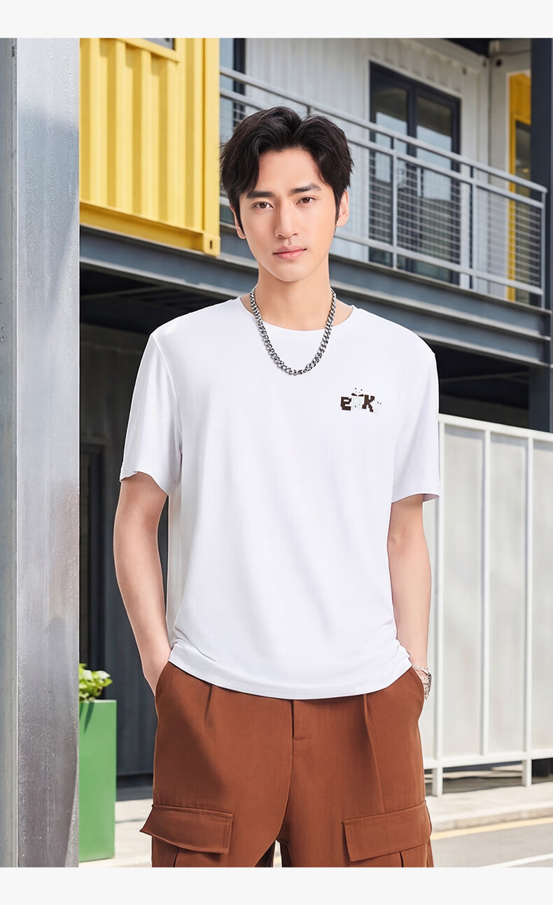 ERKE x Qizai Collaboration Summer Ice Feel Loose Fit Outdoor Sports Casual T-Shirt 11