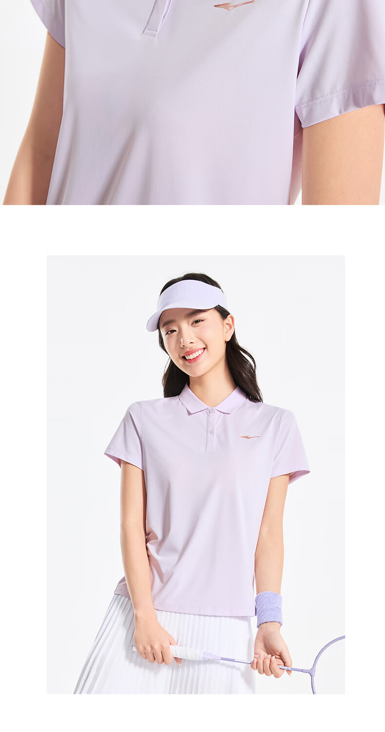 Erke Women's Micro Collar Short Sleeve T-Shirt Summer Sports Polo Shirt Moisture-Wicking Quick-Dry Ice Cool Casual Outdoor Base Layer Collared Tee 19