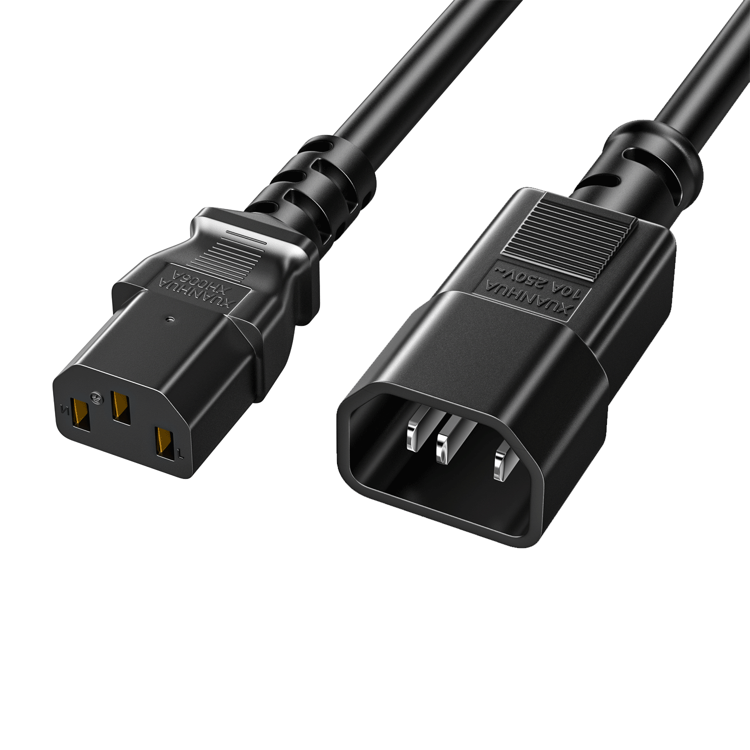 BIAZE C13 to C14 Power Extension Cable PDU Server Power Cord Cabinet UPS IEC Standard 3-Core 1.0mm² 1 Meter