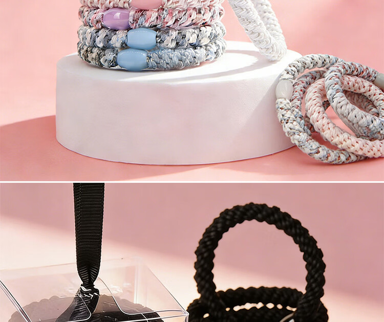 Beauty Note High Elastic Hair Tie for Women, Hair Band, No Hair Damage, Rubber Band, Student Hair Accessory for High Ponytail and Bun 8