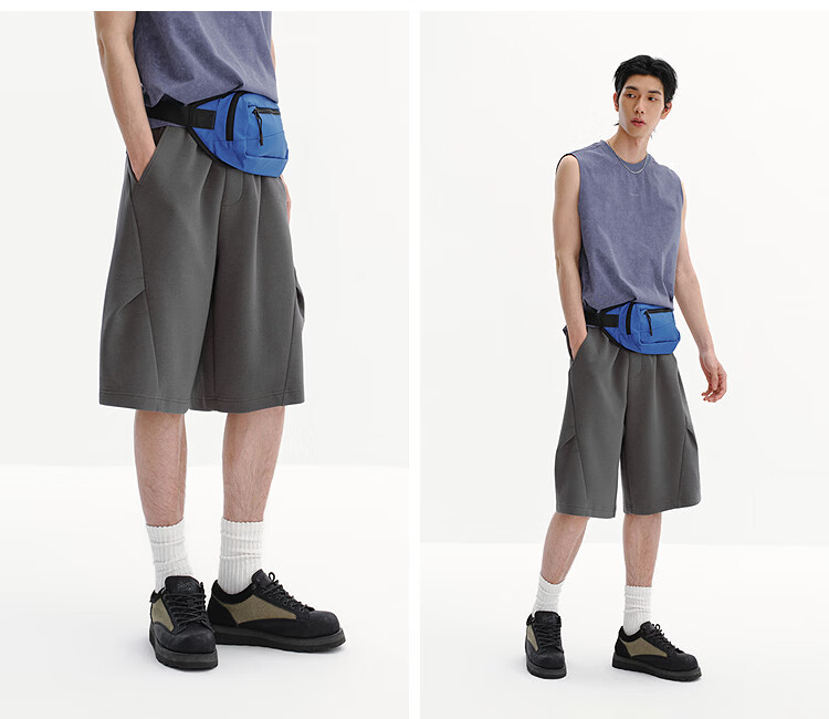 Semir Casual Men's Summer Knee Pleated Six-Point Shorts 2026 101326125103 4