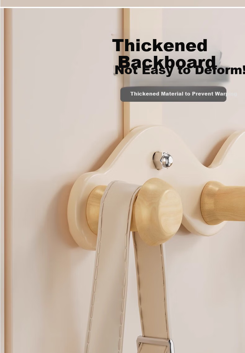 Tiger Mister Over Door Hook Rack No Drilling Bedroom Door Clothes Bag Storage 6 Hooks 7