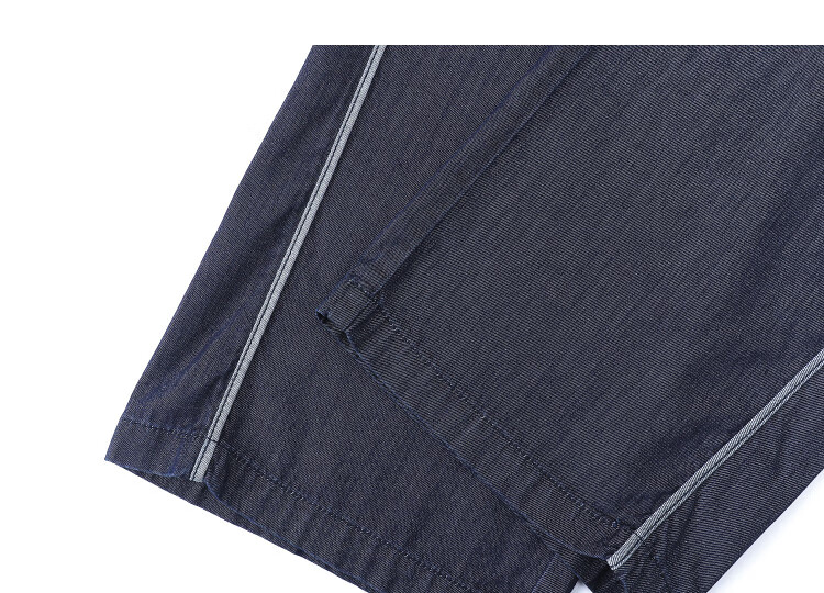 Demana [Lyocell Cotton Blend] Summer Drawstring Elastic Waist Color-Blocked Side Seam Piped Straight-Leg Wide-Leg Women's Jeans 7
