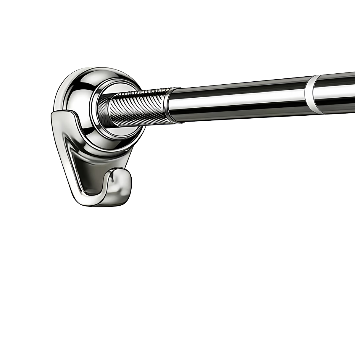 Futuristic No-Drill Telescopic Clothes Drying Rod Balcony Horizontal Rod Wardrobe Hanging Rod Shower Curtain Rod Clothes Rack Bathroom 100-170cm