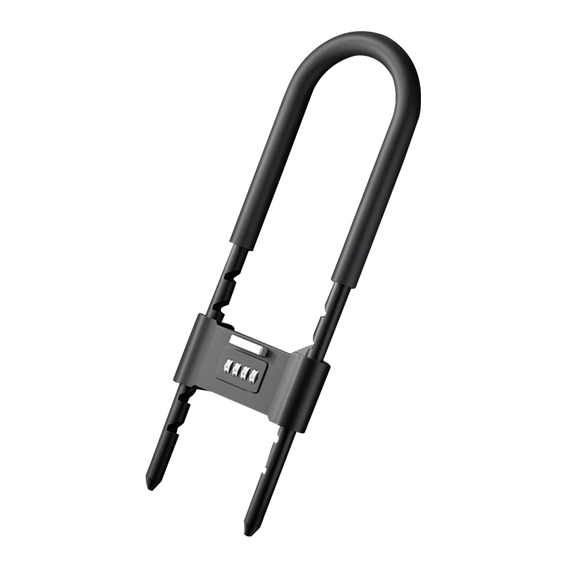 Dipuer Glass Door Lock, U-Shaped Lock, Double Door Lock, Small Insert Lock, Shop Glass Door Lock, Motorcycle Lock