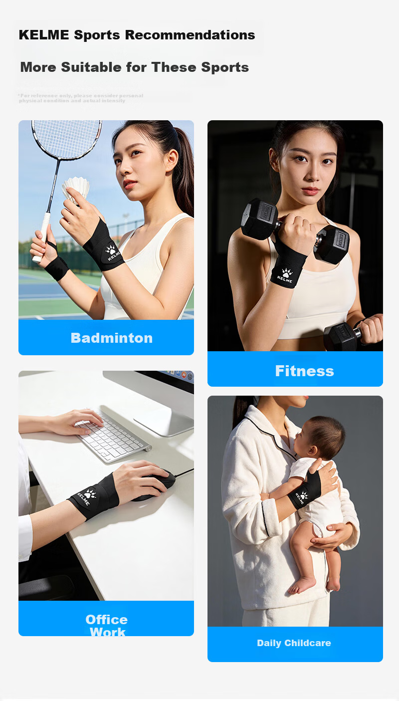 KELME TFCC Wrist Brace for Tendonitis, Fitness Wrist Support for Sports Injuries, Compression Sleeve for Badminton and Bench Press 9