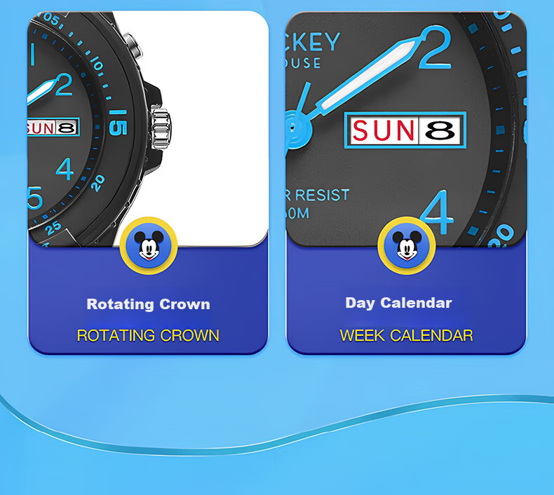 Disney Kids Waterproof Luminous Boys' Watch for Elementary to High School Students 10