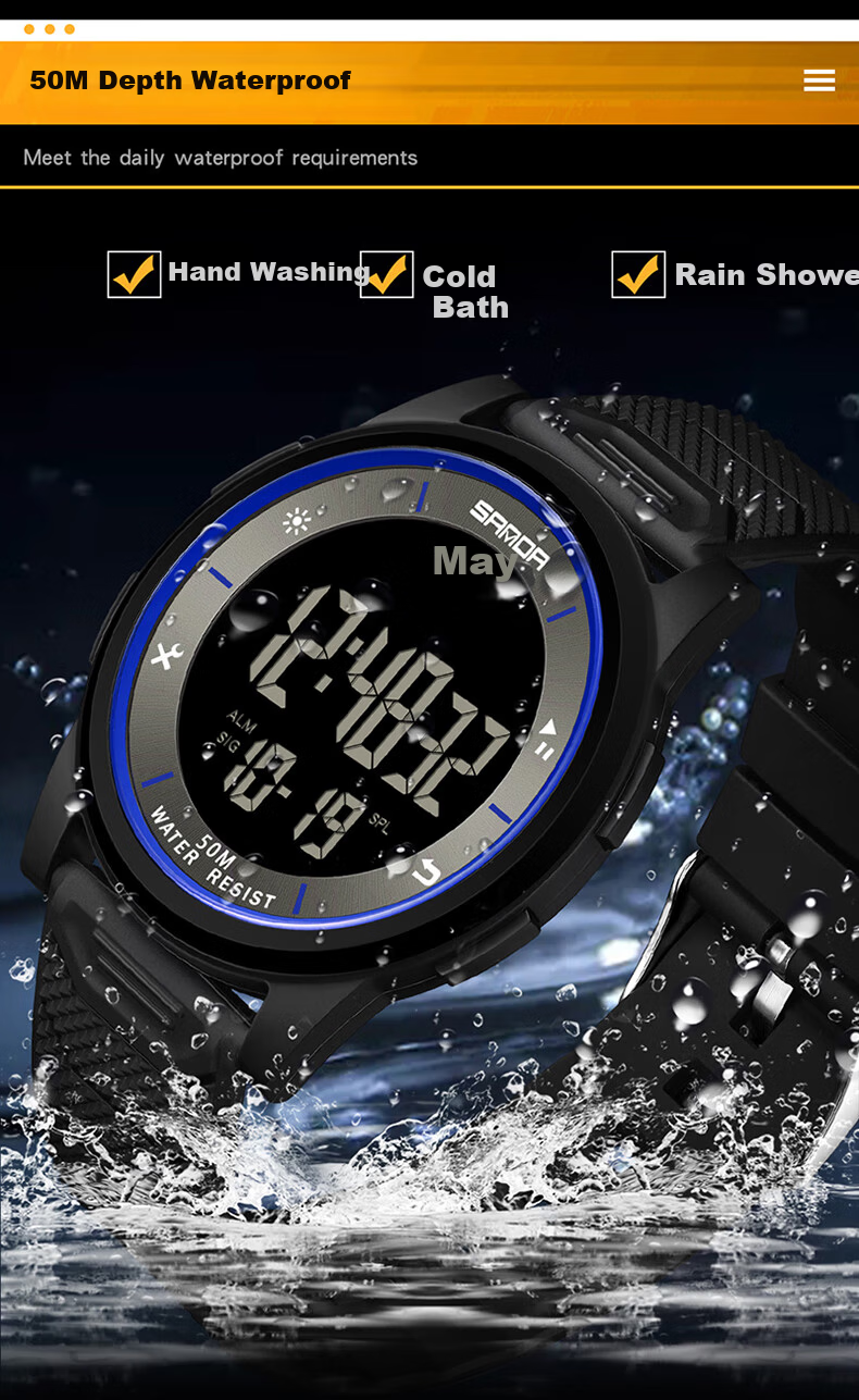 GEORGCOUNT Men's Watch for Students, Teen Boys, Junior High and High School, Multifunctional Waterproof Luminous Children's Digital Watch 16