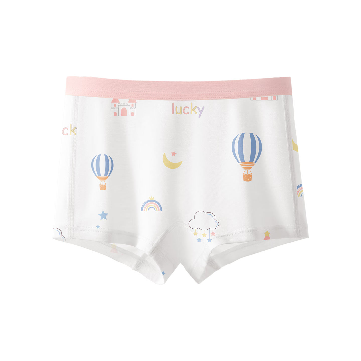 Betis Children's Underwear 3-4 Years Old Girls' Modal Mulberry Silk Boxer Briefs Non-Binding Four-Pack
