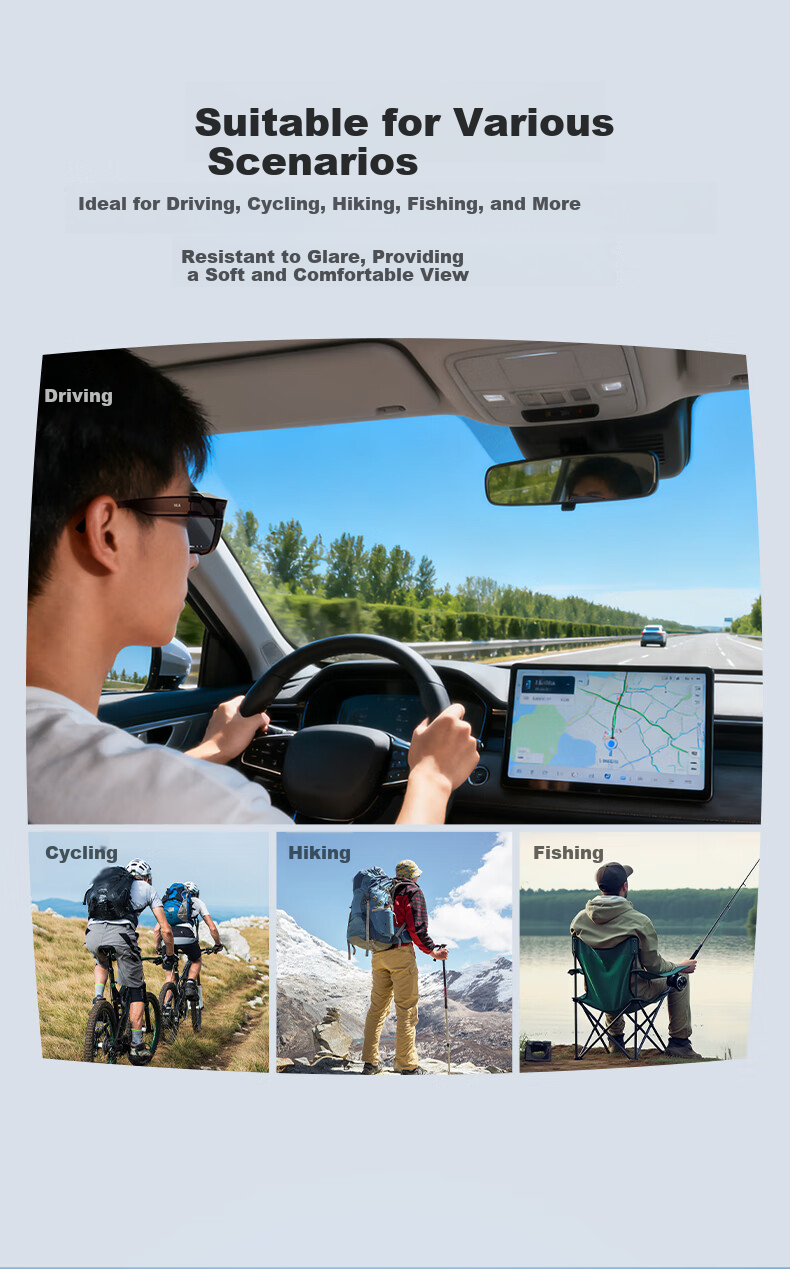 HLA Polarized Prescription Clip-On Sunglasses for Men and Women Outdoor Sports Cycling Driving UV Protection 10