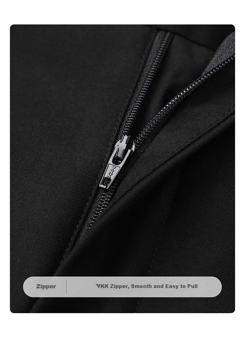 Langdeng Business Men's Formal Dress Pants Spring Autumn New Easy-Care Straight Slim Fit Commuter Suit Trousers for Men 25