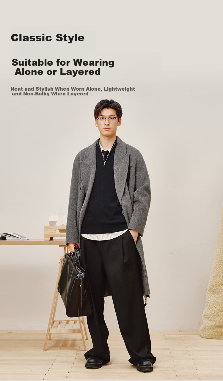 JD Jingzao 100% Cashmere Sweater Men's Wool Pullover Winter High-End Cashmere Knitwear Half-Zip Green 3XL 8
