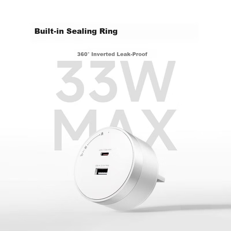 MI Track Socket 33W Fast Charging Adapter Frost White