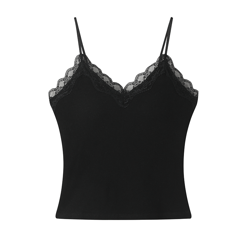 Fenteng Women's Lace V-Neck Camisole Vest Bra-Free 2026 New Style Side Coverage Versatile Base Layer Underwear Outerwear