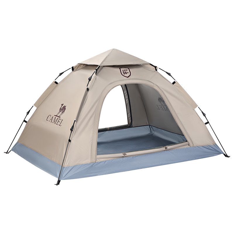 CAMEL Fully Automatic Tent, Outdoor Portable Folding Camping Tent, Thickened Camping Equipment, Quick-Open Sun Protection Tent